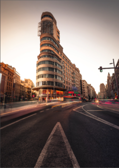 Atardecer en Gran Vía