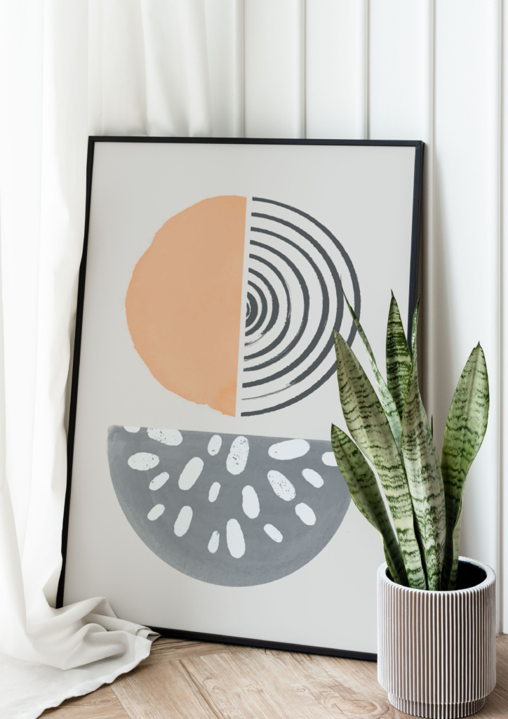 Mockups de la ilustración digital dualidad orgánica