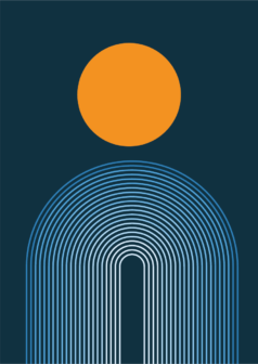 Ilustración digital equilibrio cromático