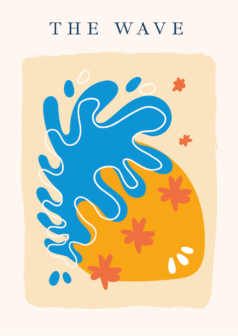 Ilustración digital the wave