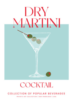 Ilustración digital dry martini