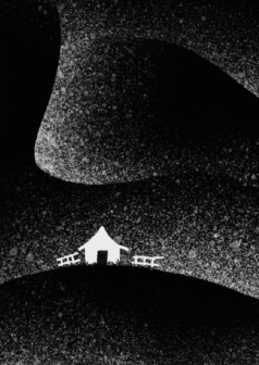 Ilustración digital refugio